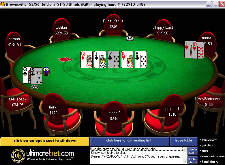 Ultimate Bet Poker Table